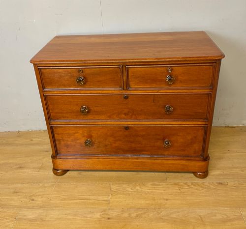 Rare C19th 3 Height Chest of Drawers in Solid Teak