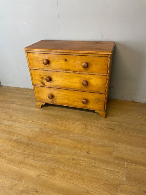 C19th Pine Three Height Chest of Drawers