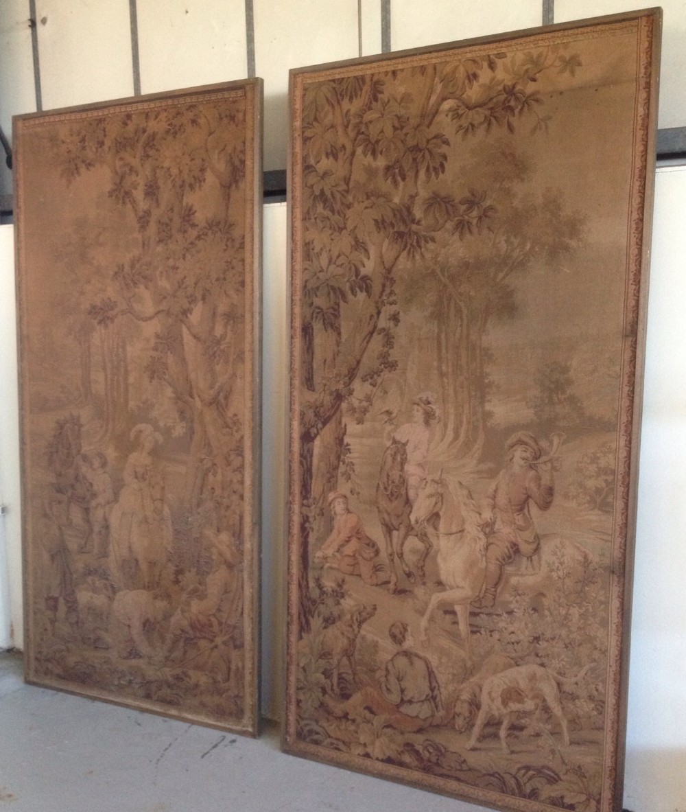 Large pair of Flemish tapestry panels 