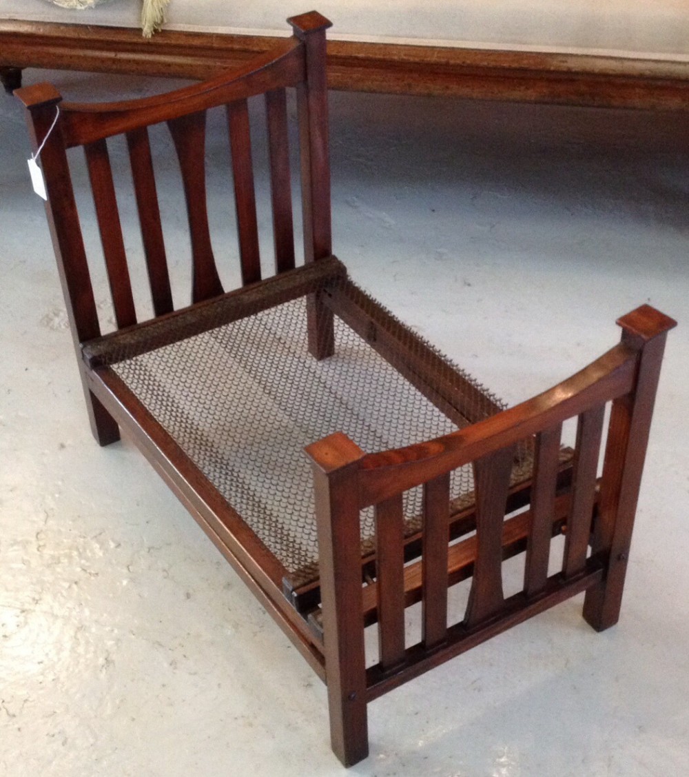 Antique miniature bedstead circa 1900