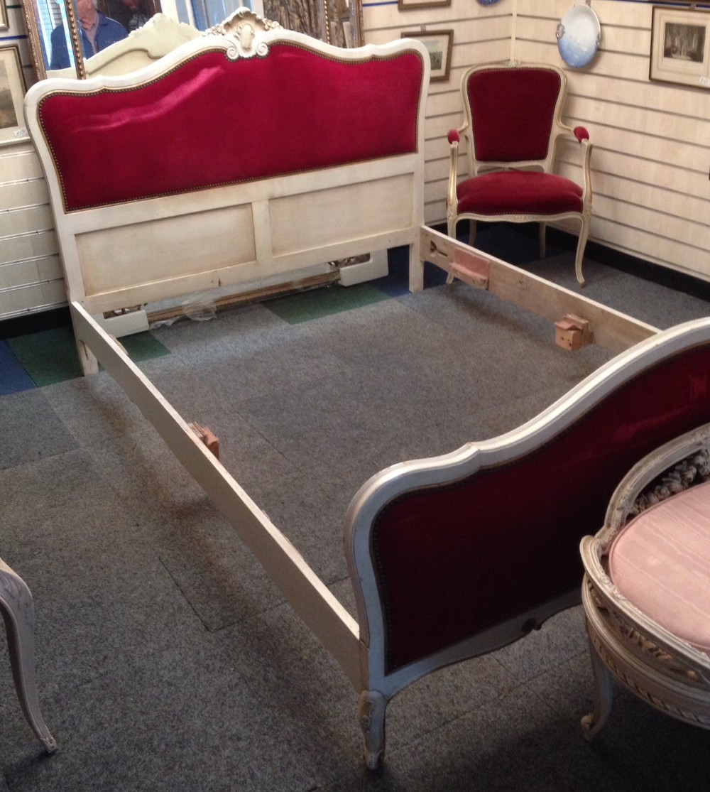 Original painted Louis XV  style king size bed