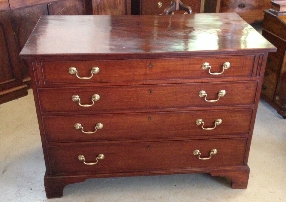 Georgian mahogany chest with dummy drawers and lift up lid circa 1800