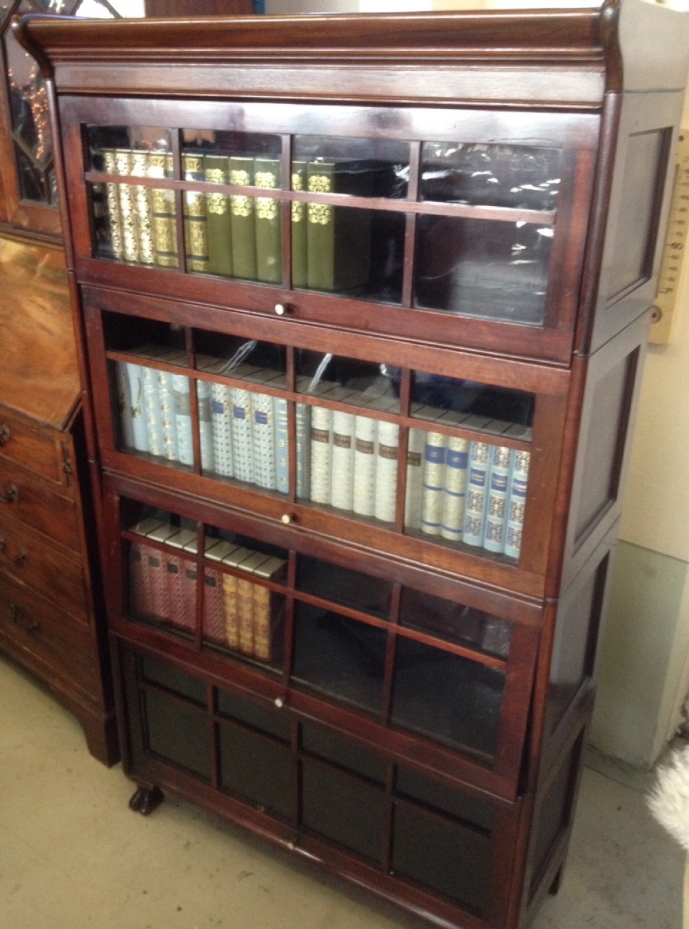 Globe Wernicke mahogany four height bookcase circa 1910