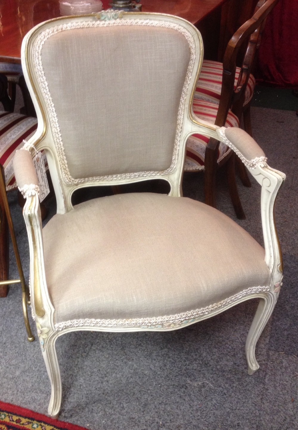 French open armchair  original paint circa 1920