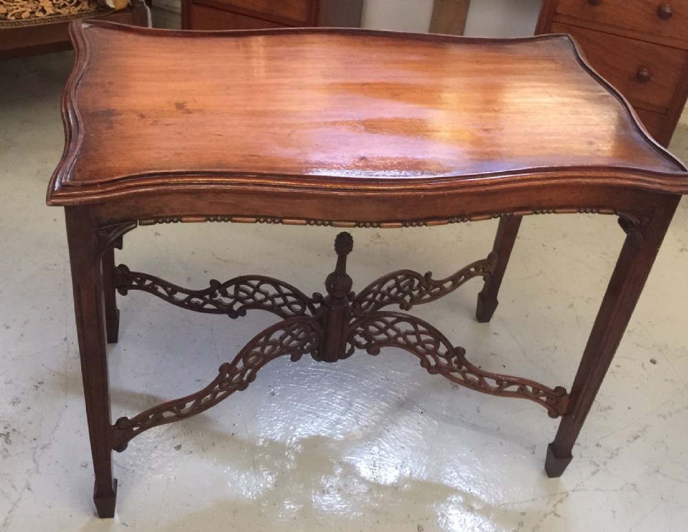 Late Victorian mahogany silver table circa 1900
