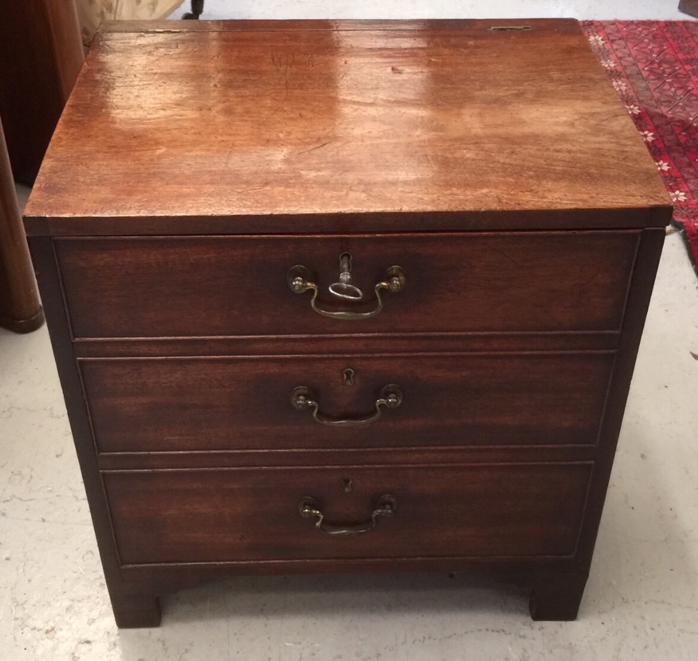 Rare Regency mahogany lockable box 