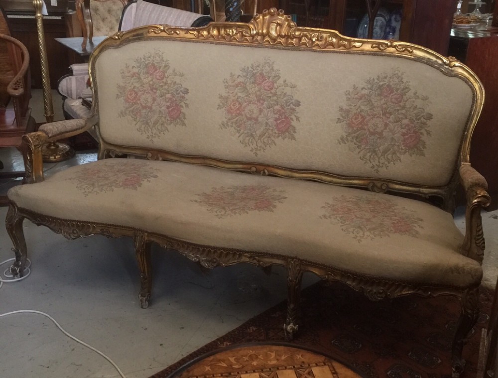 French gilt framed sofa in original condition circa 1910 