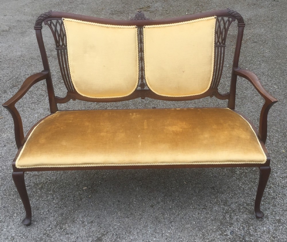 Victorian mahogany framed sofa circa 1900