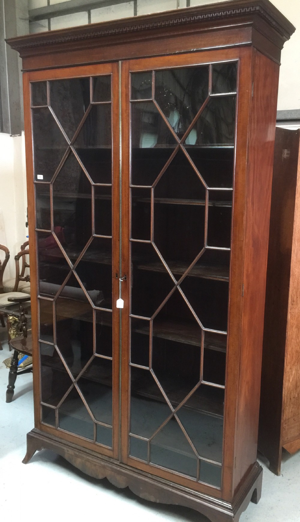 Country house mahogany astragal glazed bookcase circa 1890