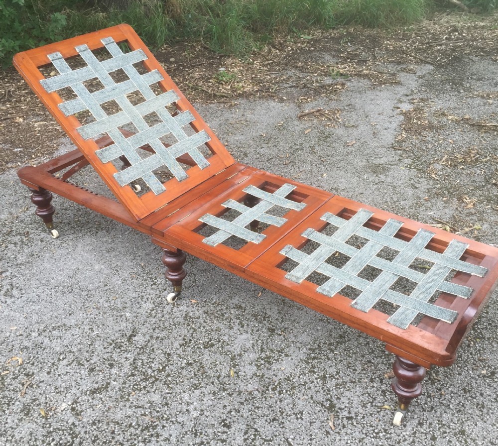 Victorian mahogany campaign bed