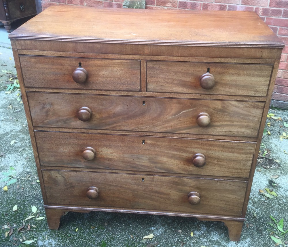 George third faded flame mahogany chest of drawers 
