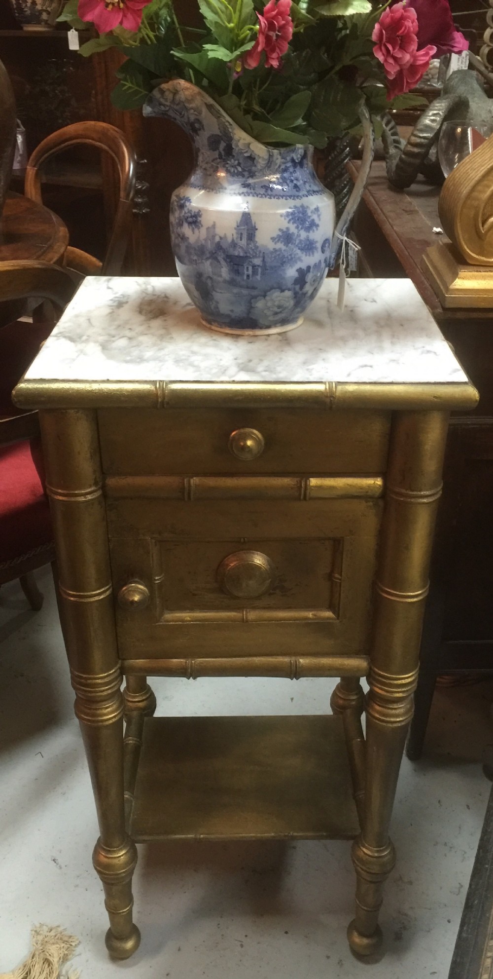 Aesthetic movement faux bamboo pot cupboard circa 1870
