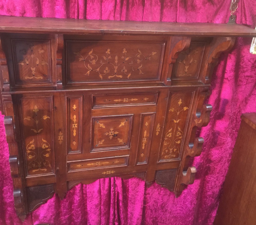 Nineteenth century Irish inlaid Killarney whip rack 
