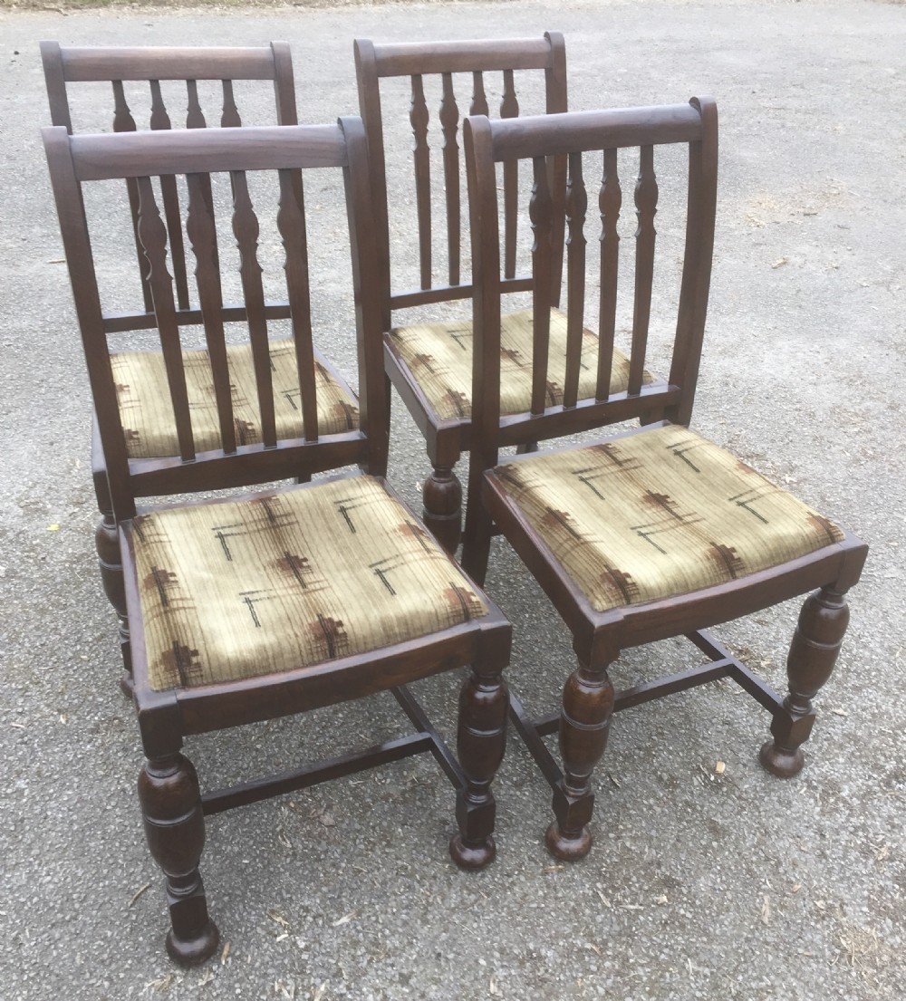 4 oak dining chairs circa 1920 Original condition 