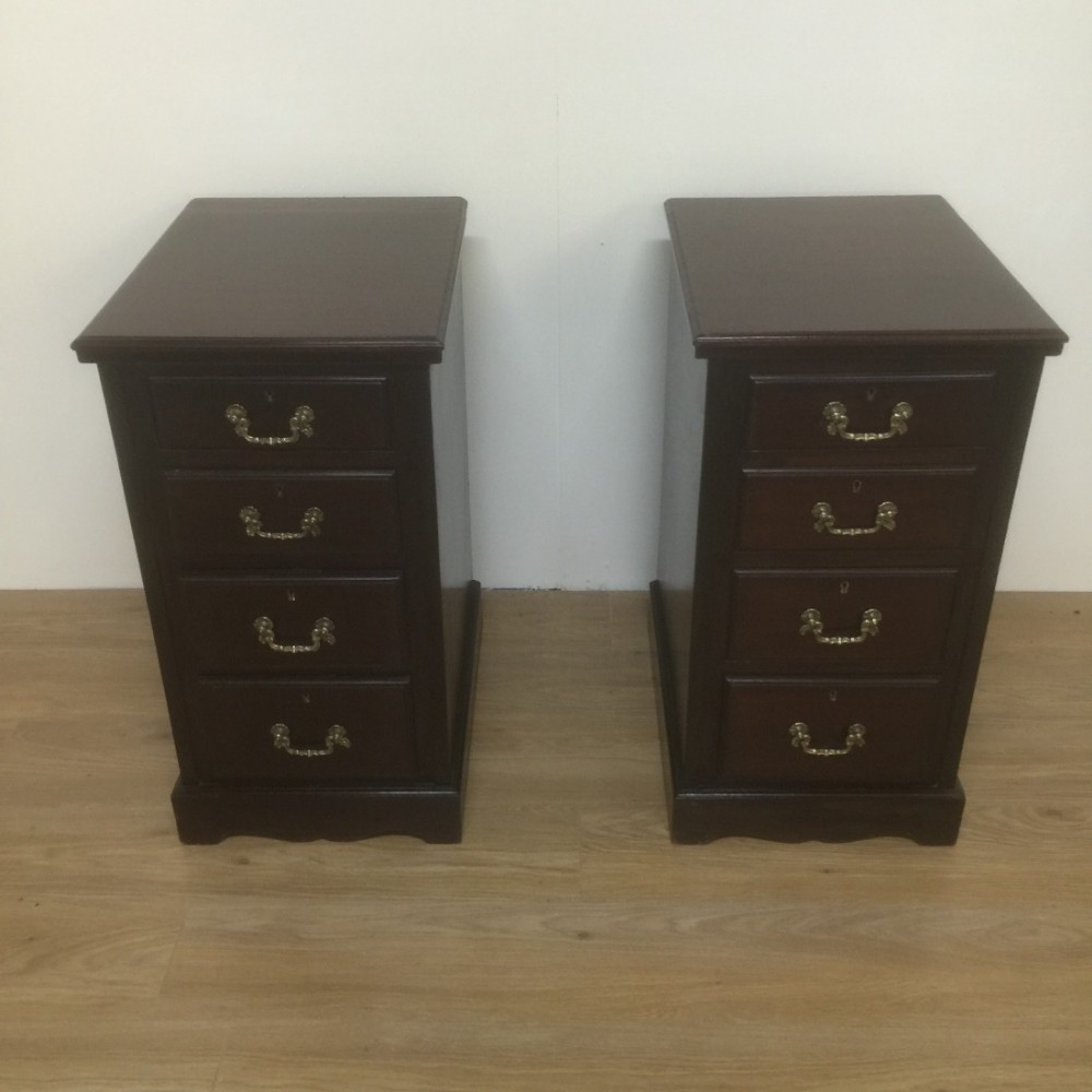 Pair of Victorian mahogany bedside drawers circa 1890