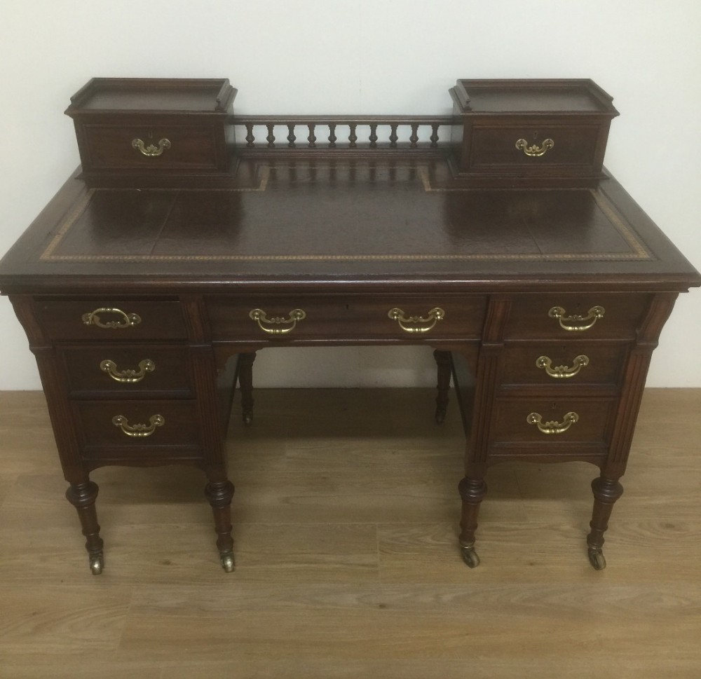 Antiques mahogany desk by James Shoolbred London 