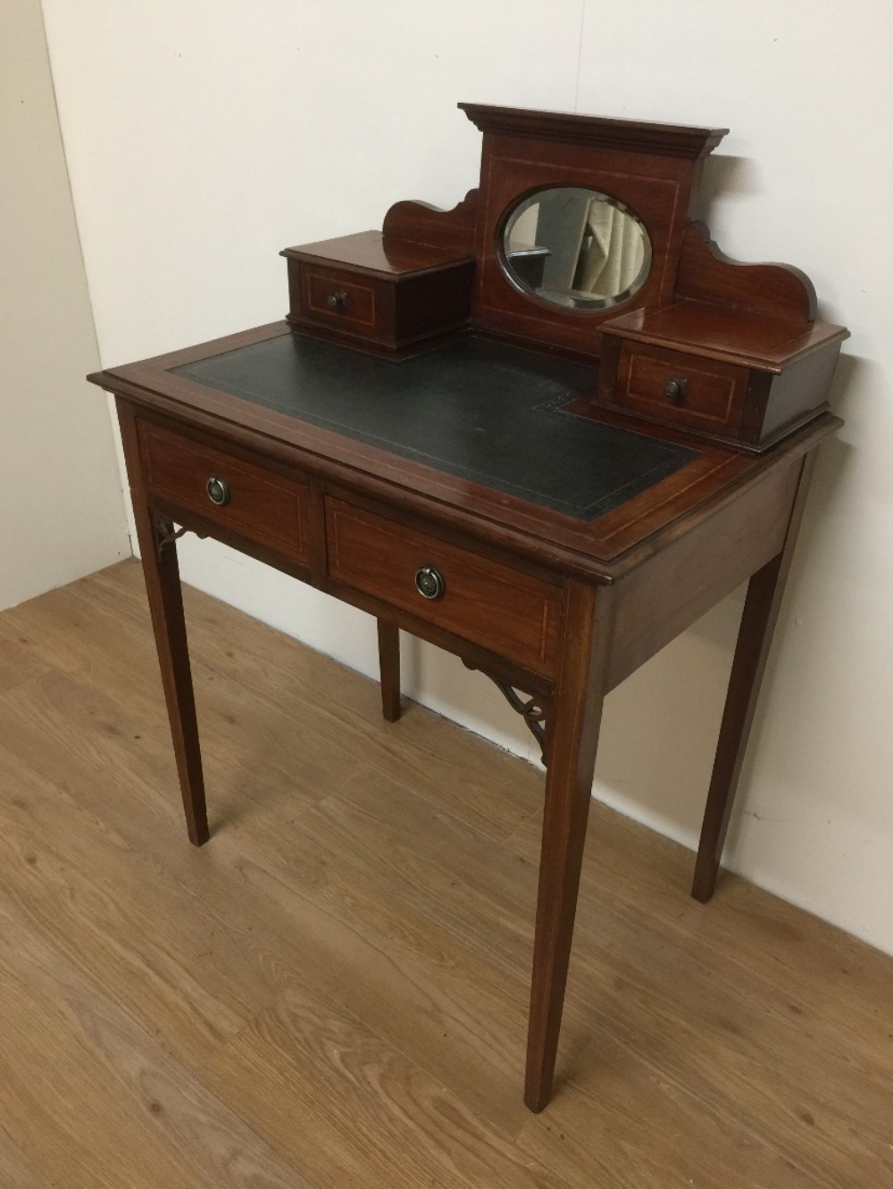 Edwardian inlaid mahogany bonheur du jour 