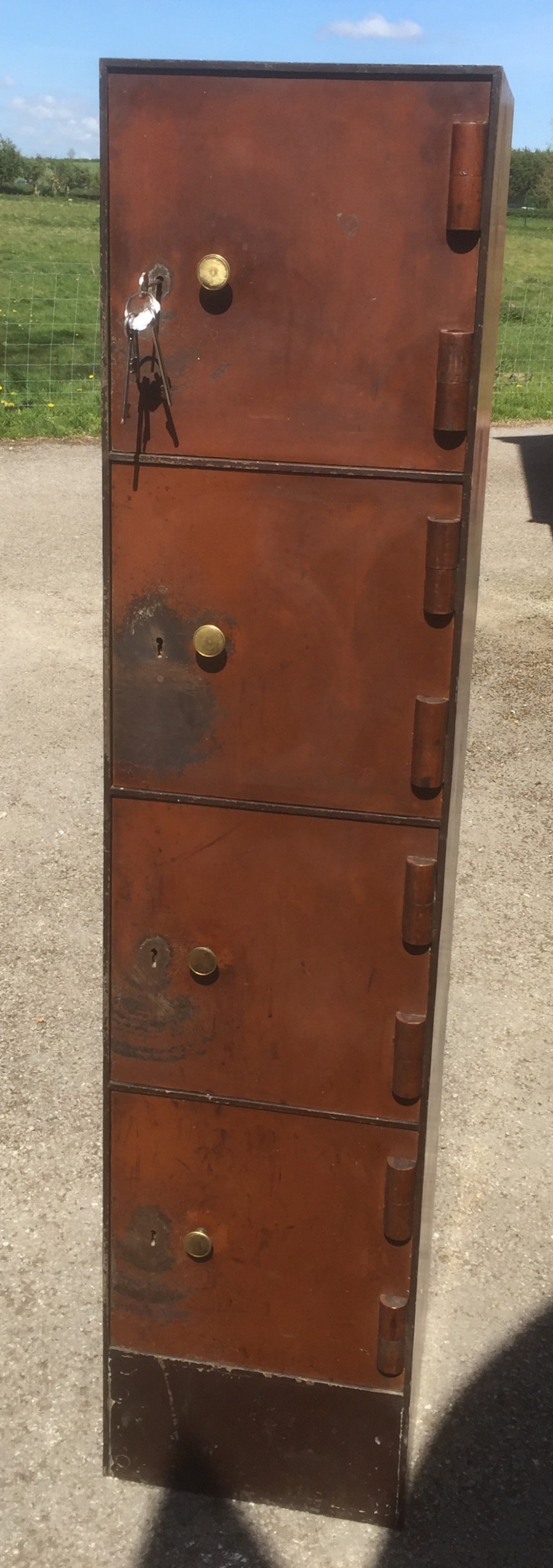 Unusual Edwardian four height safe from a jewellers 