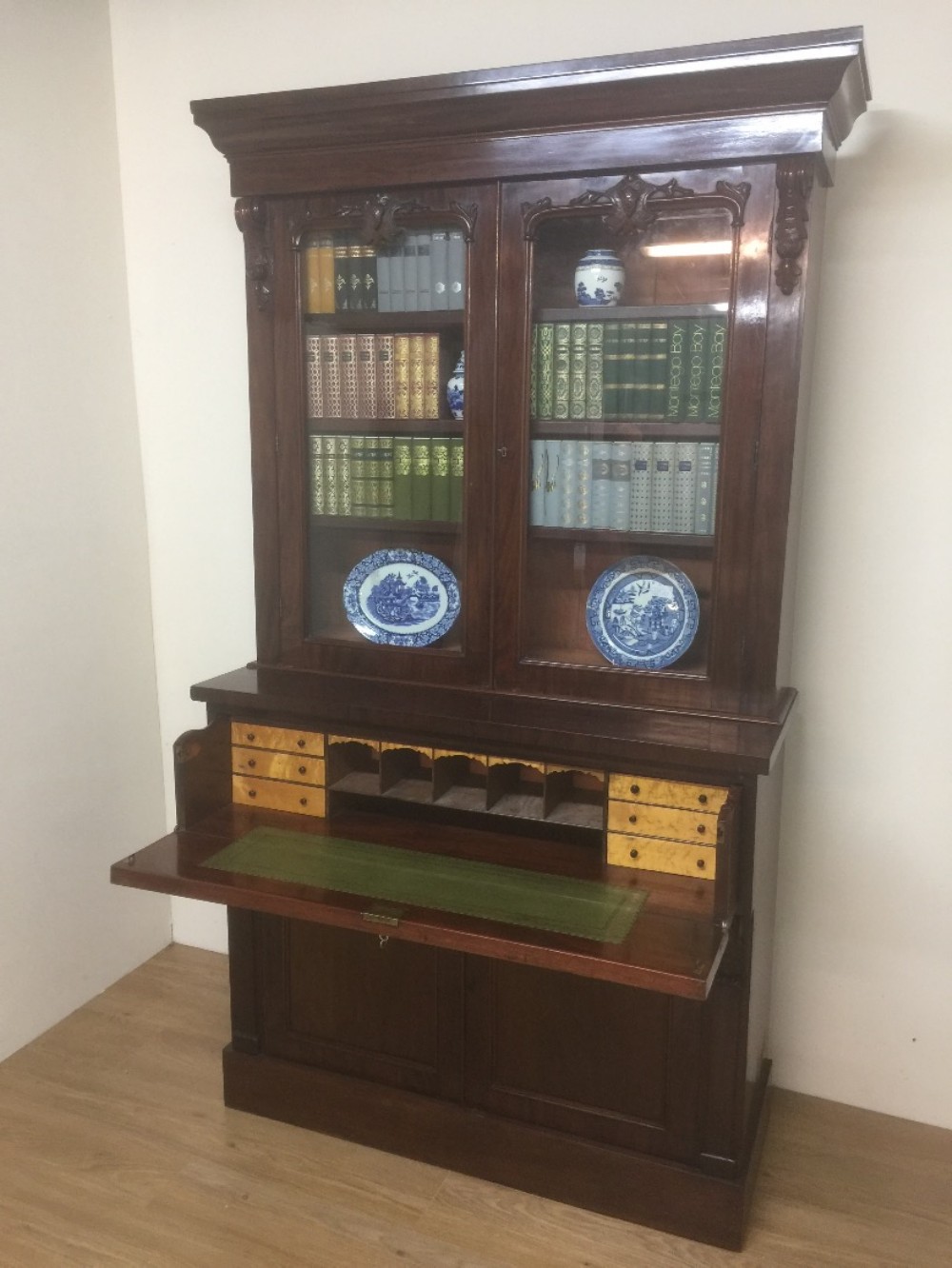 Nineteenth century Mahogany secretaire bookcase