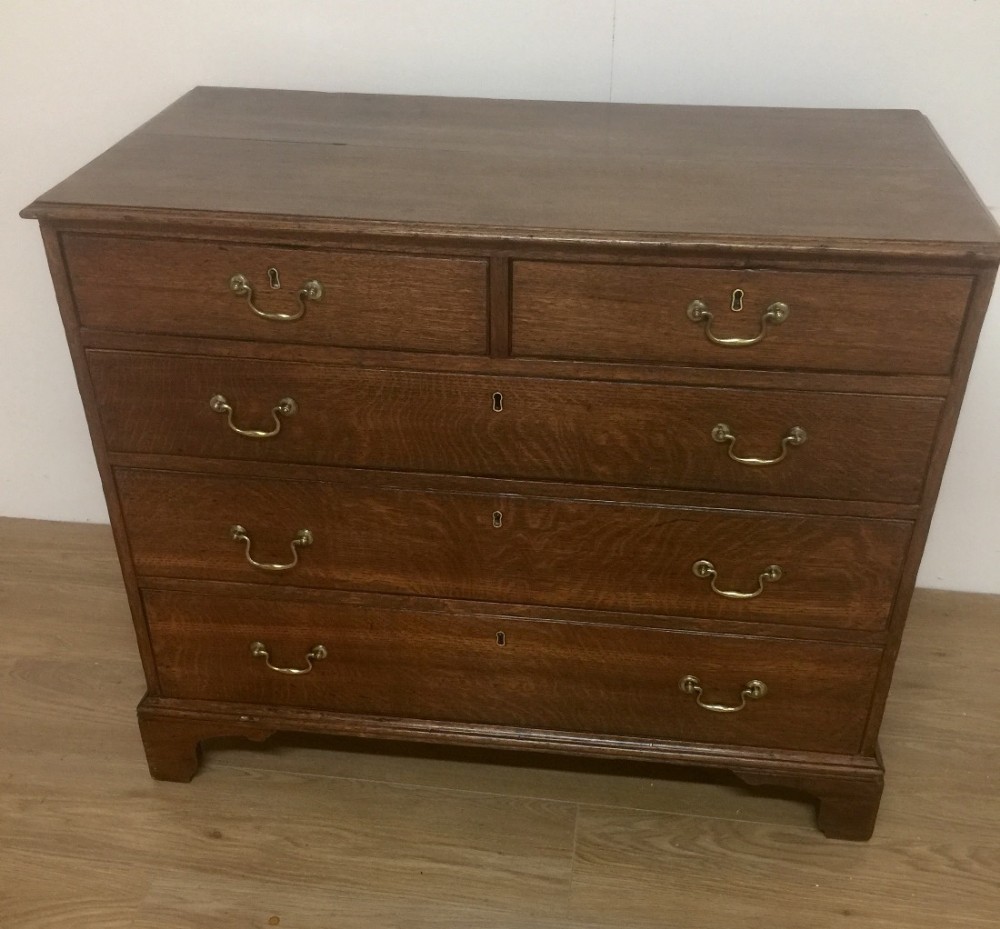 Georgian oak four height chest of drawers circa 1790
