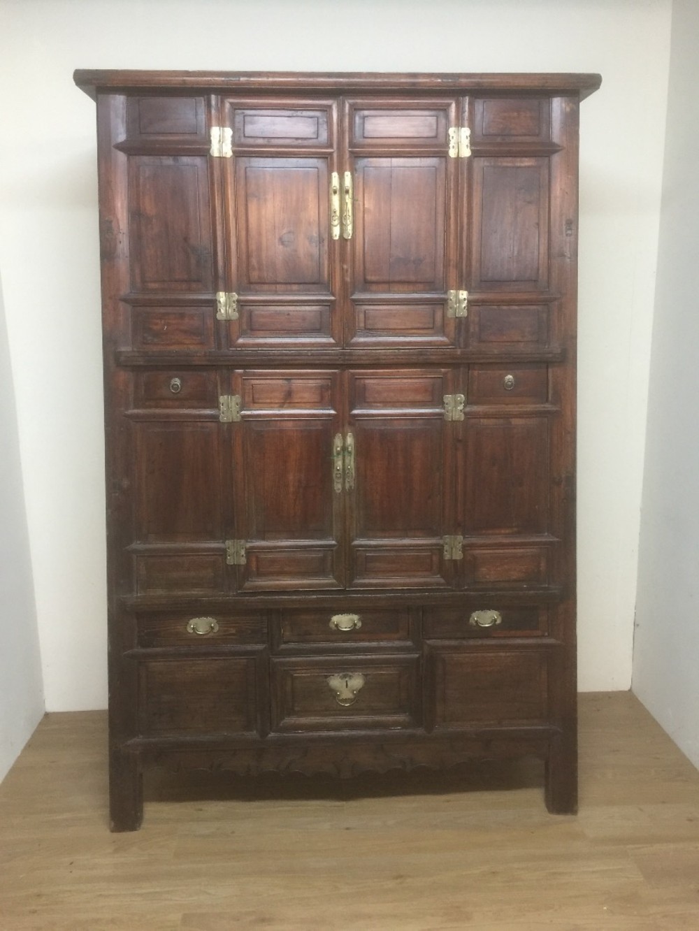 Magnificent Chinese pine cabinet circa 1920