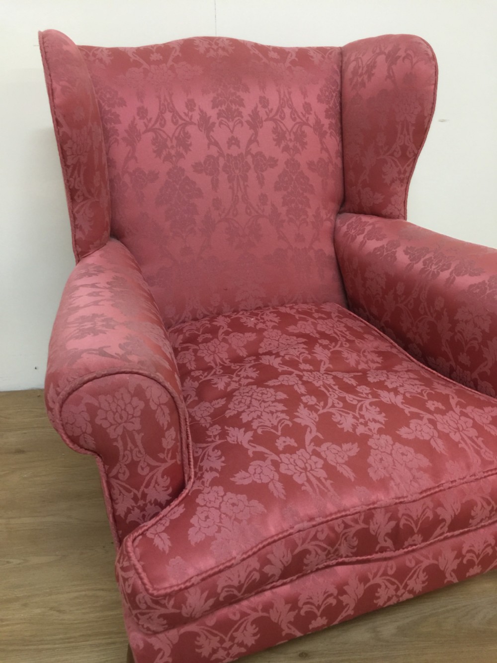 Small Edwardian winged armchair on cabriole legs  View IV