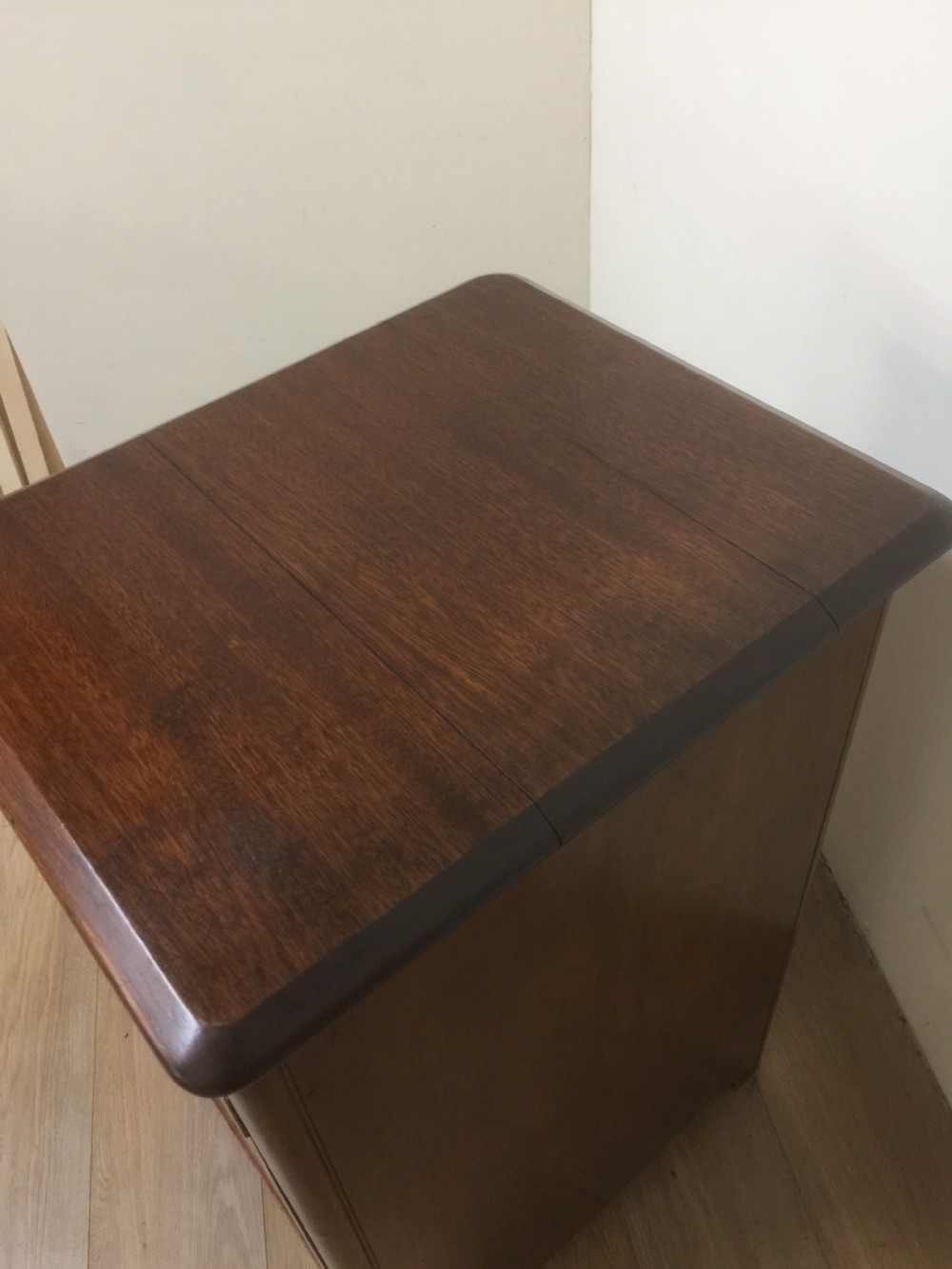 Edwardian solid mahogany record cabinet View VI