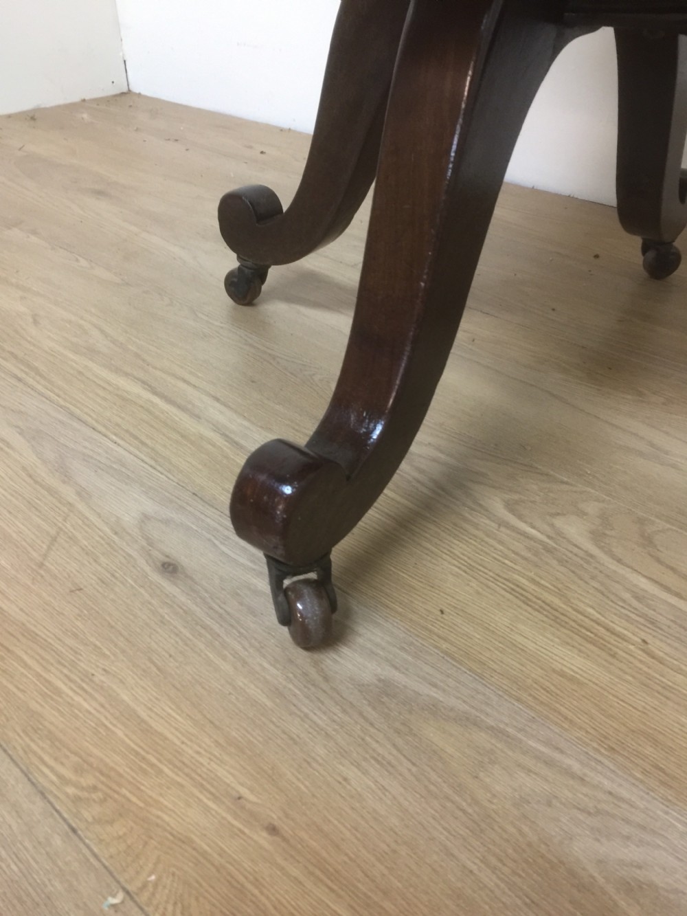Victorian Mahogany rotating office chair  View III