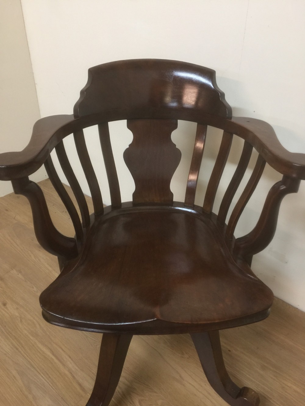 Victorian Mahogany rotating office chair  View IV