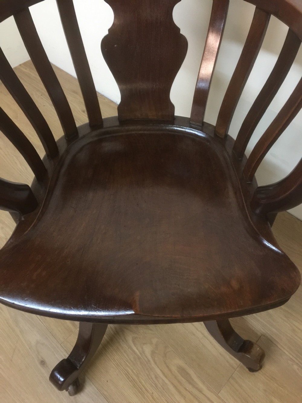 Victorian Mahogany rotating office chair  View V