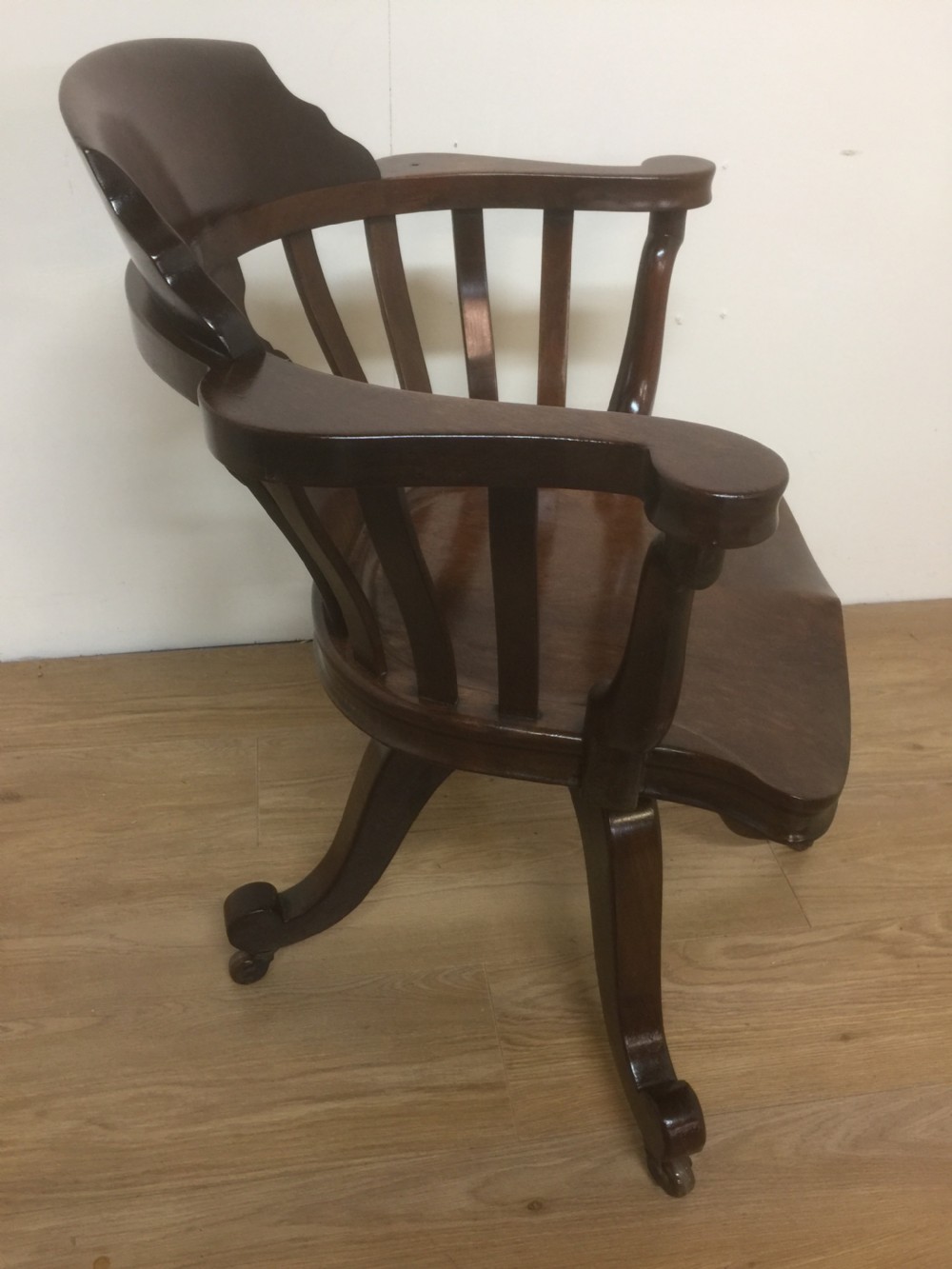 Victorian Mahogany rotating office chair  View VII