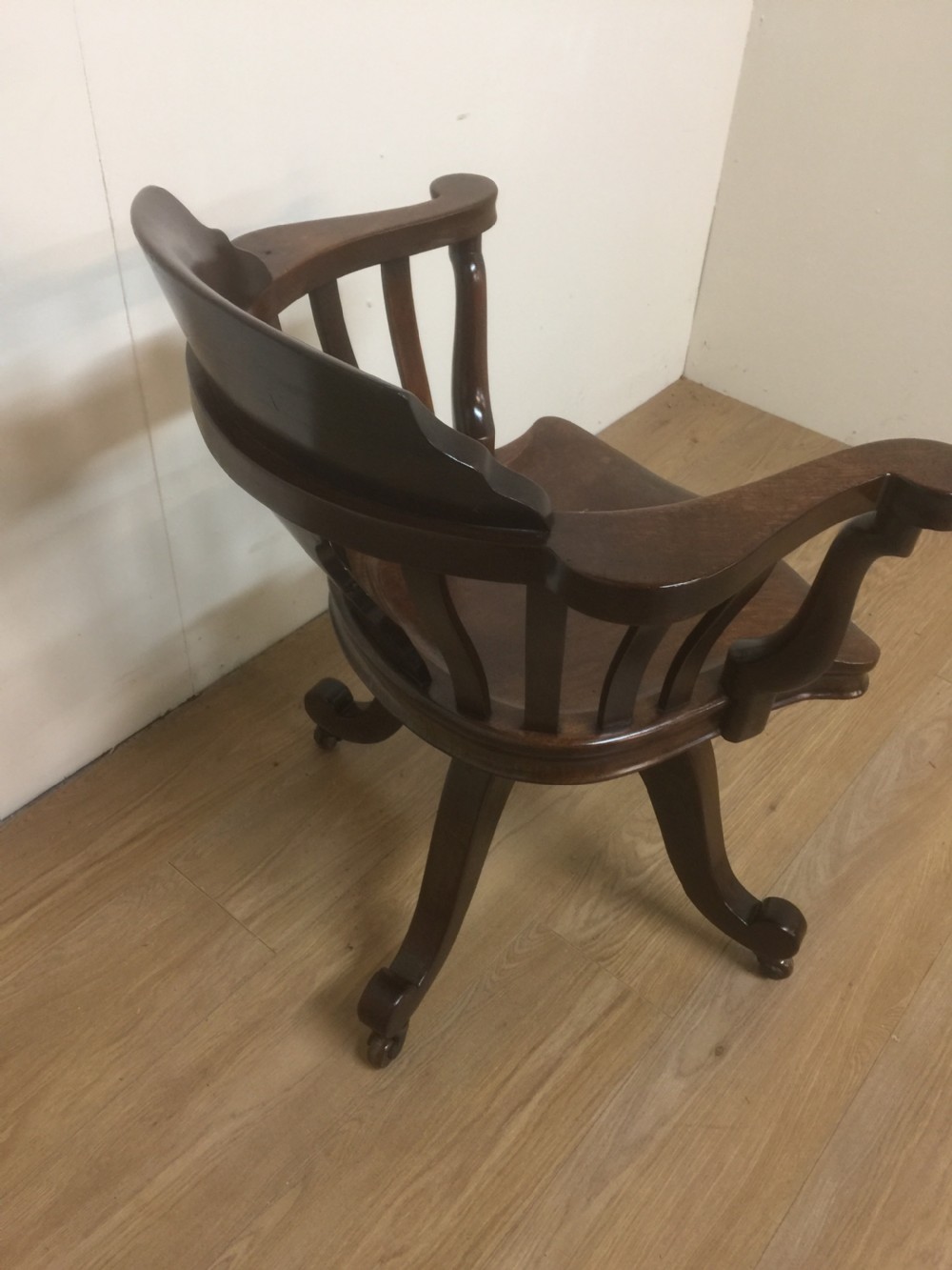 Victorian Mahogany rotating office chair  View VIII