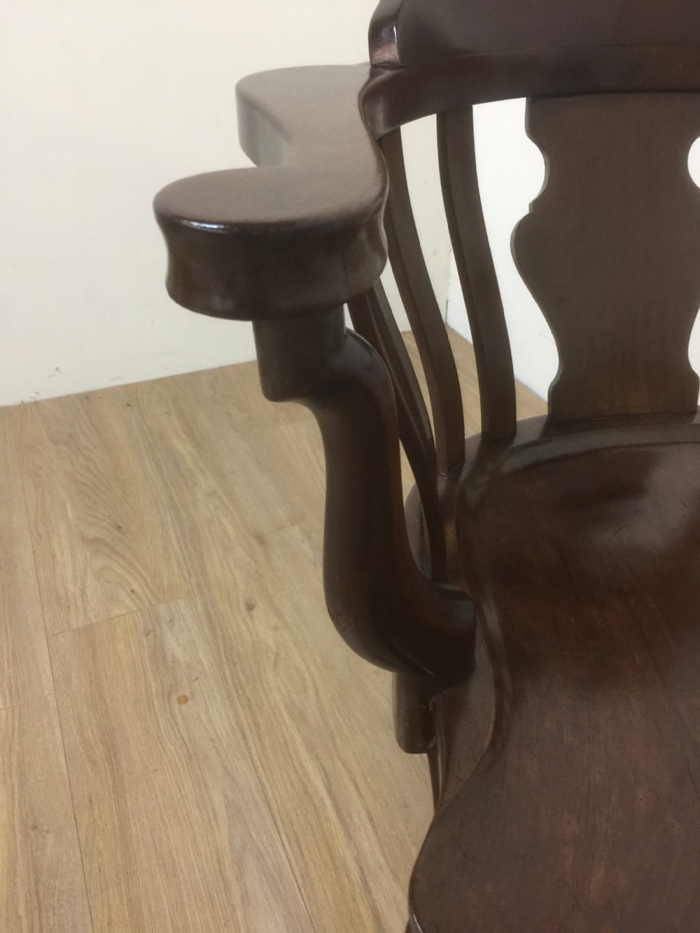 Victorian Mahogany rotating office chair  View XII