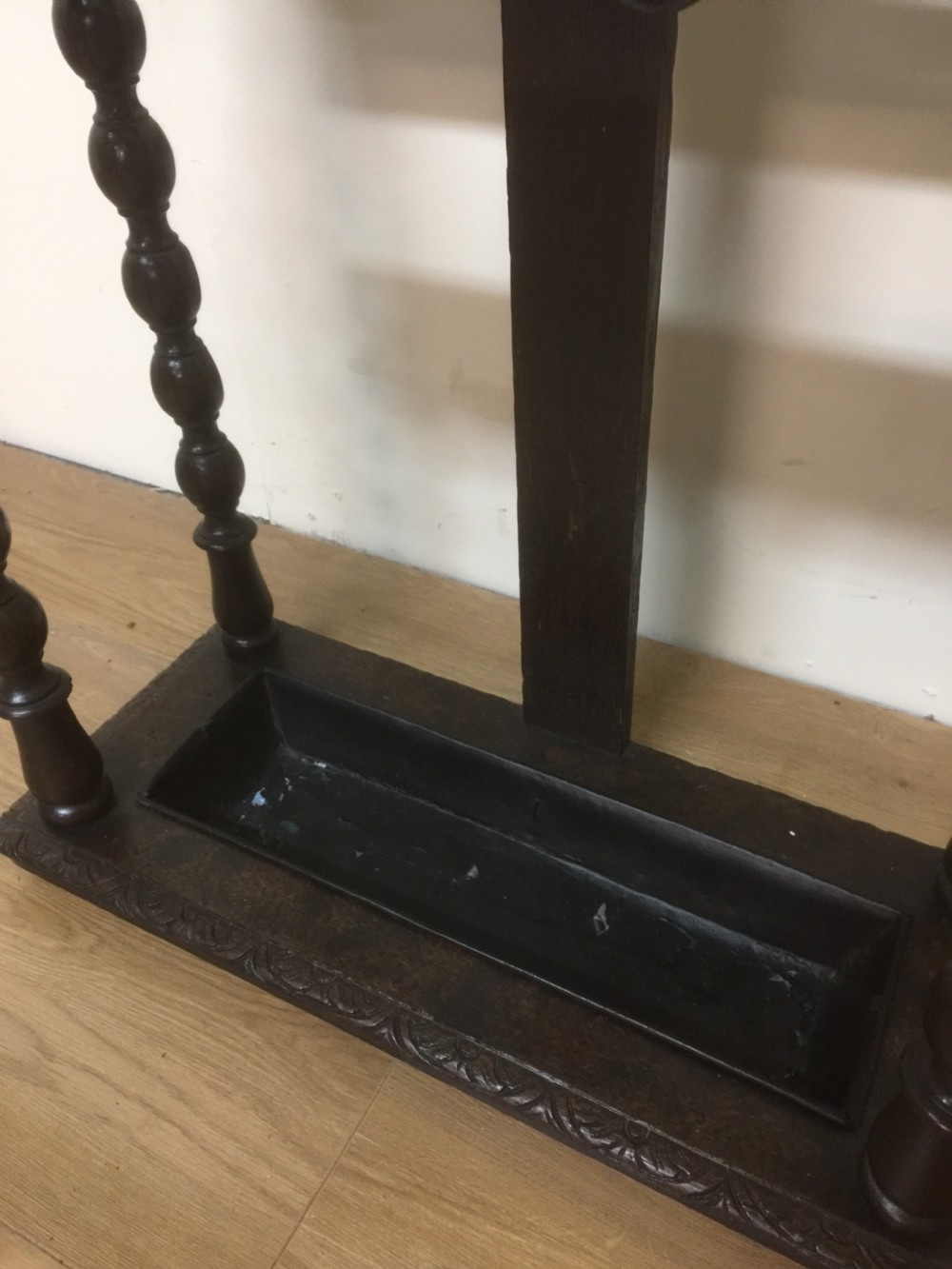 Victorian carved oak stickstand  View V