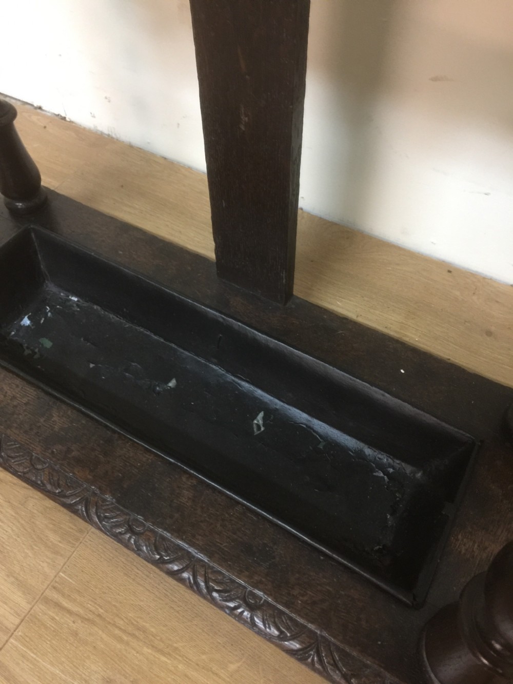 Victorian carved oak stickstand  View VIII