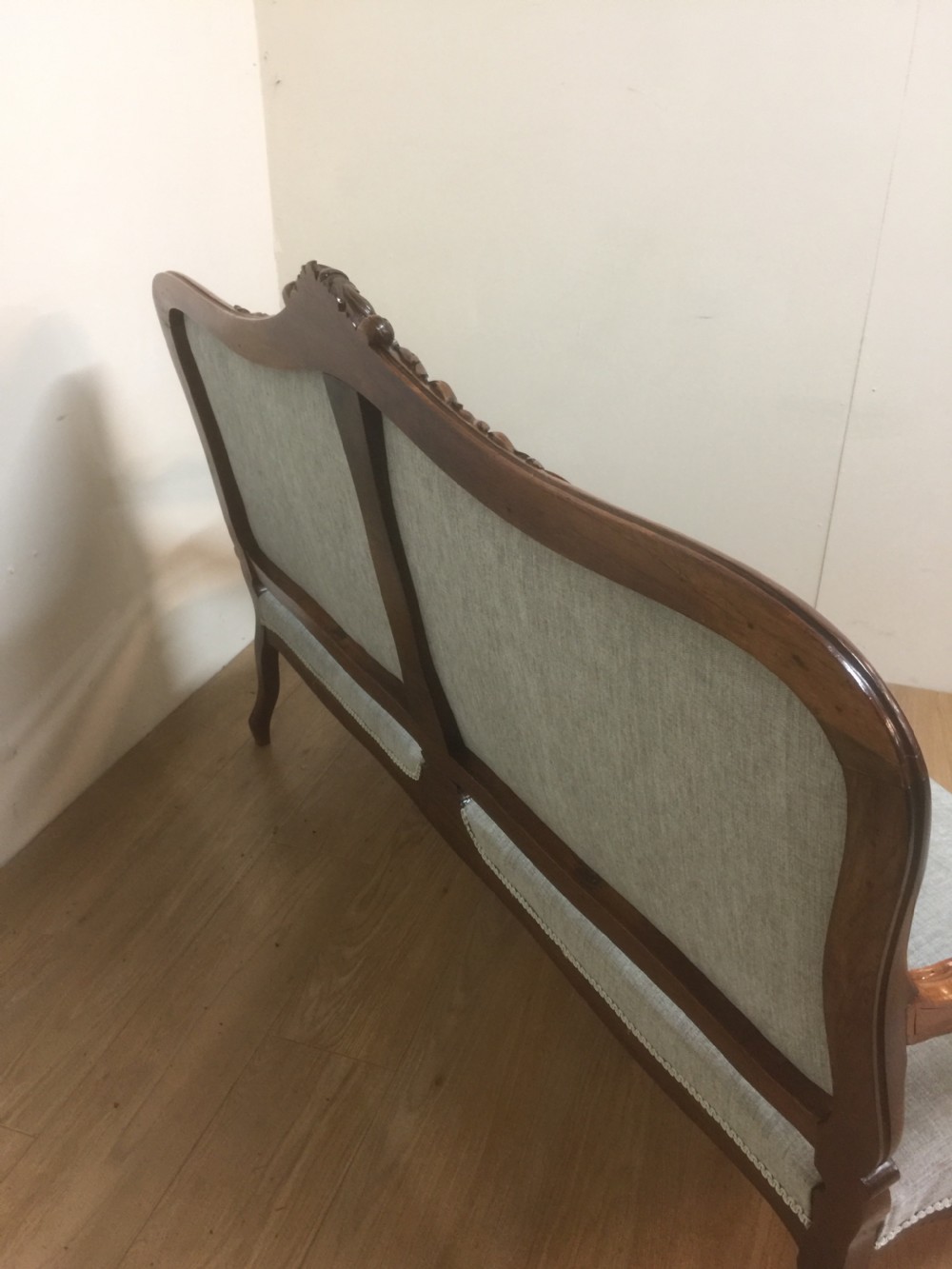 Nineteenth century carved rosewood Sofa on cabriole legs  View IX