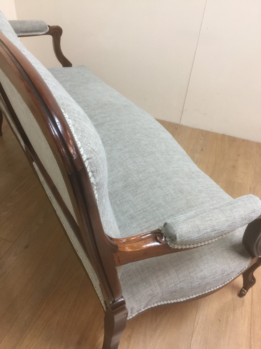 Nineteenth century carved rosewood Sofa on cabriole legs  View X