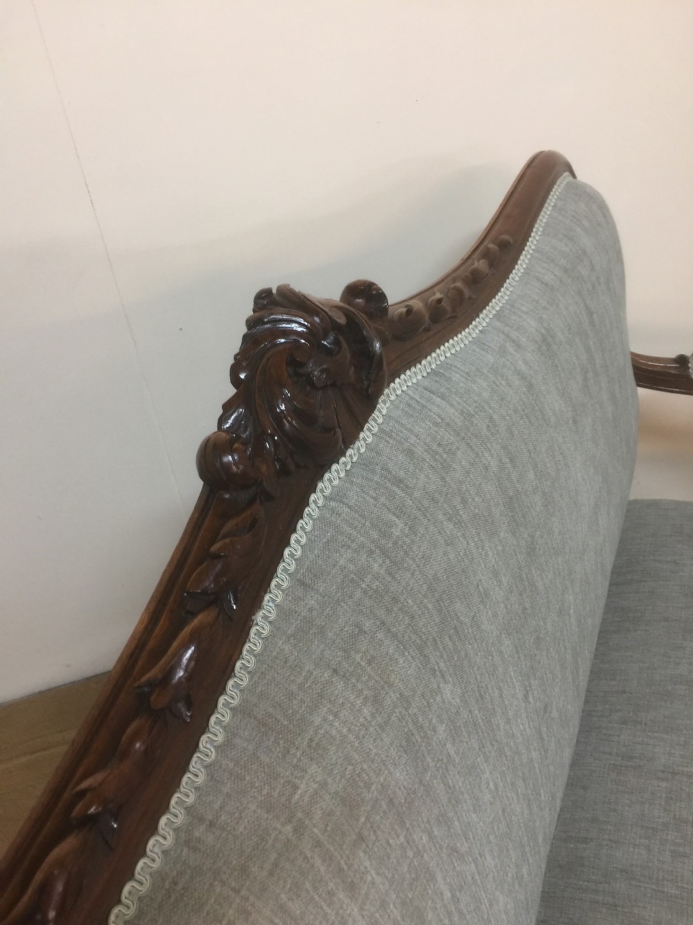Nineteenth century carved rosewood Sofa on cabriole legs  View XI
