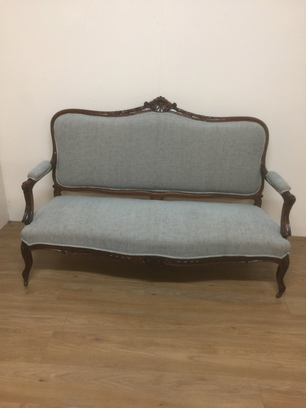 Nineteenth century carved rosewood Sofa on cabriole legs  View XII