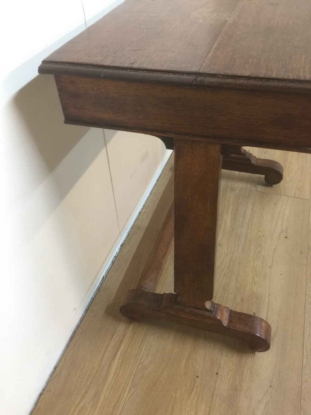 Nineteenth century golden oak sidetable -single drawer View IX