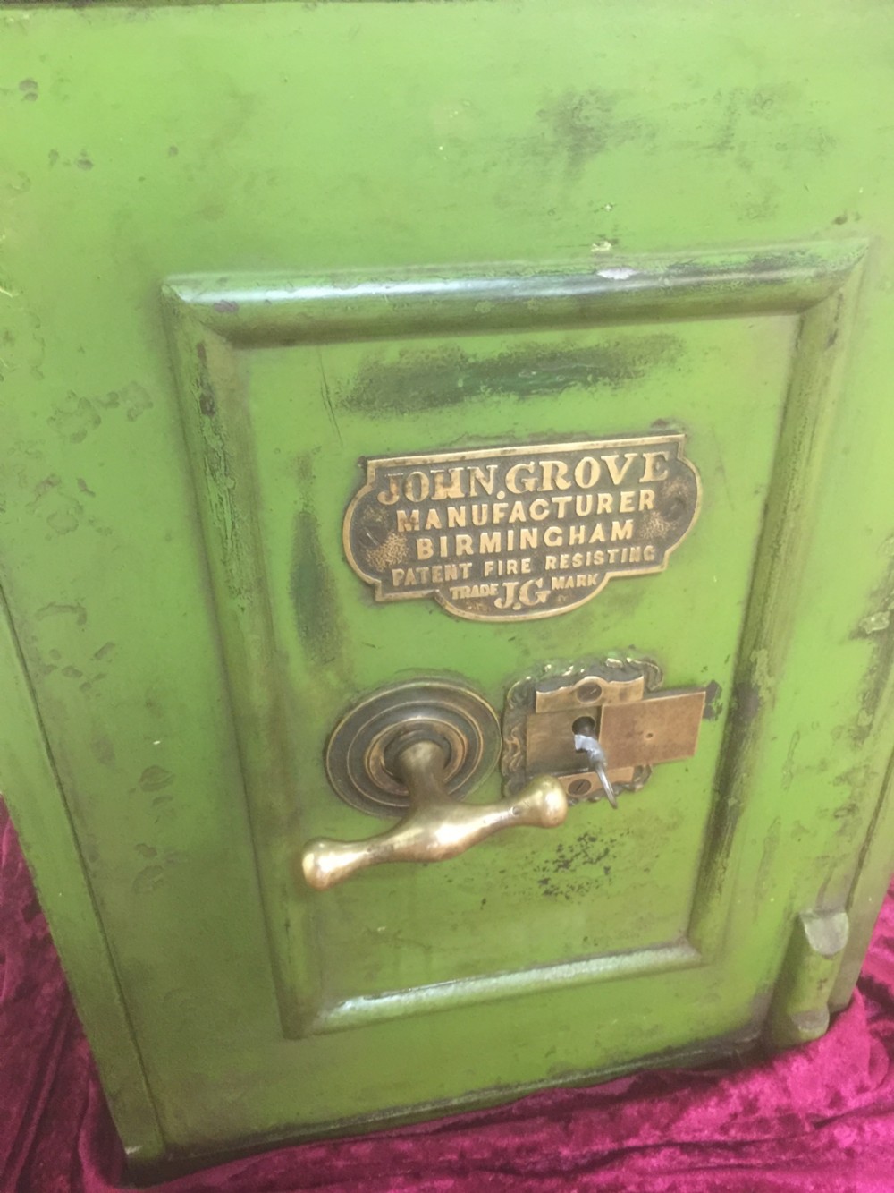 Small antique safe by John Grove Birmingham with key View III