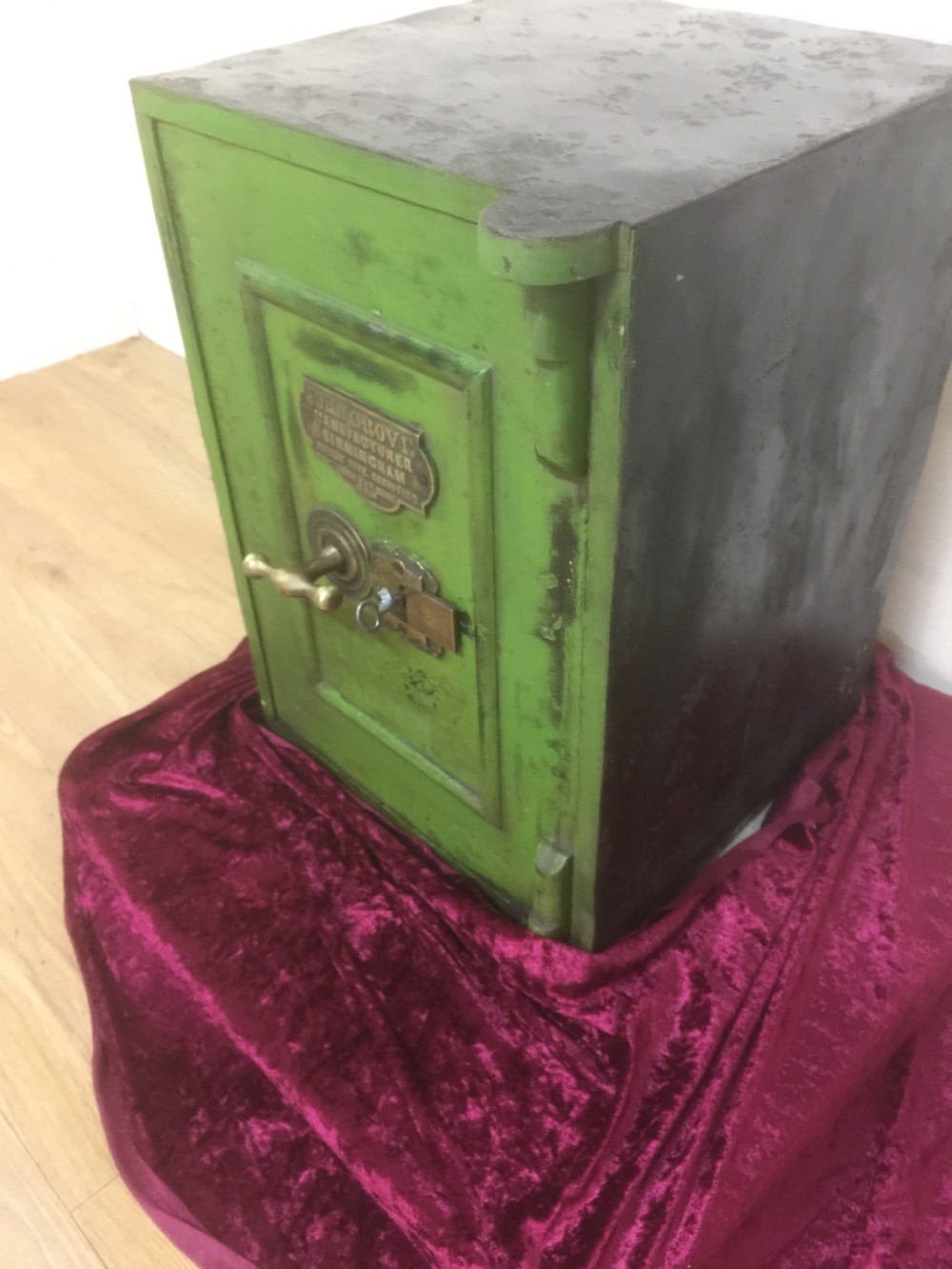 Small antique safe by John Grove Birmingham with key View IV