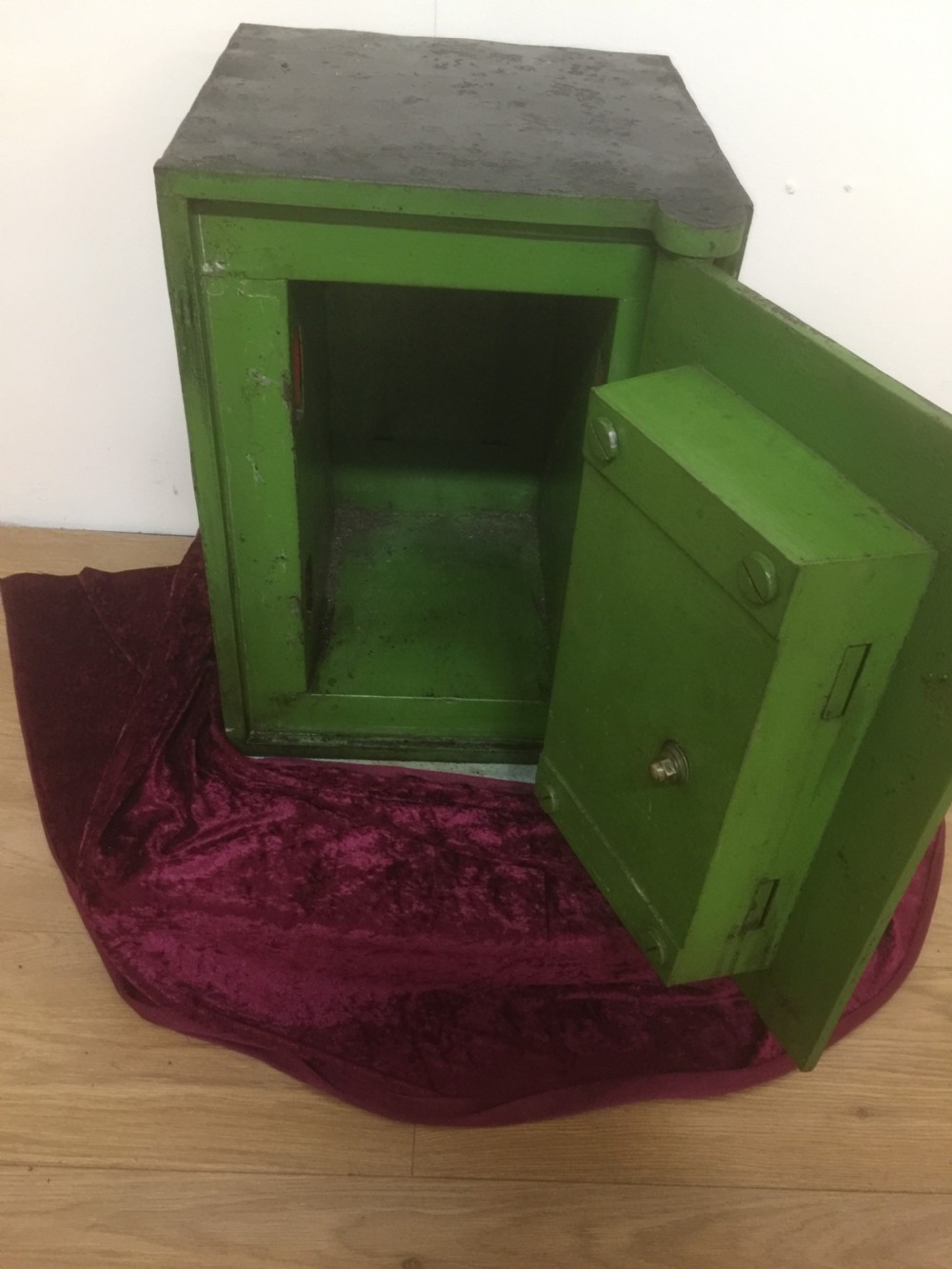 Small antique safe by John Grove Birmingham with key View V