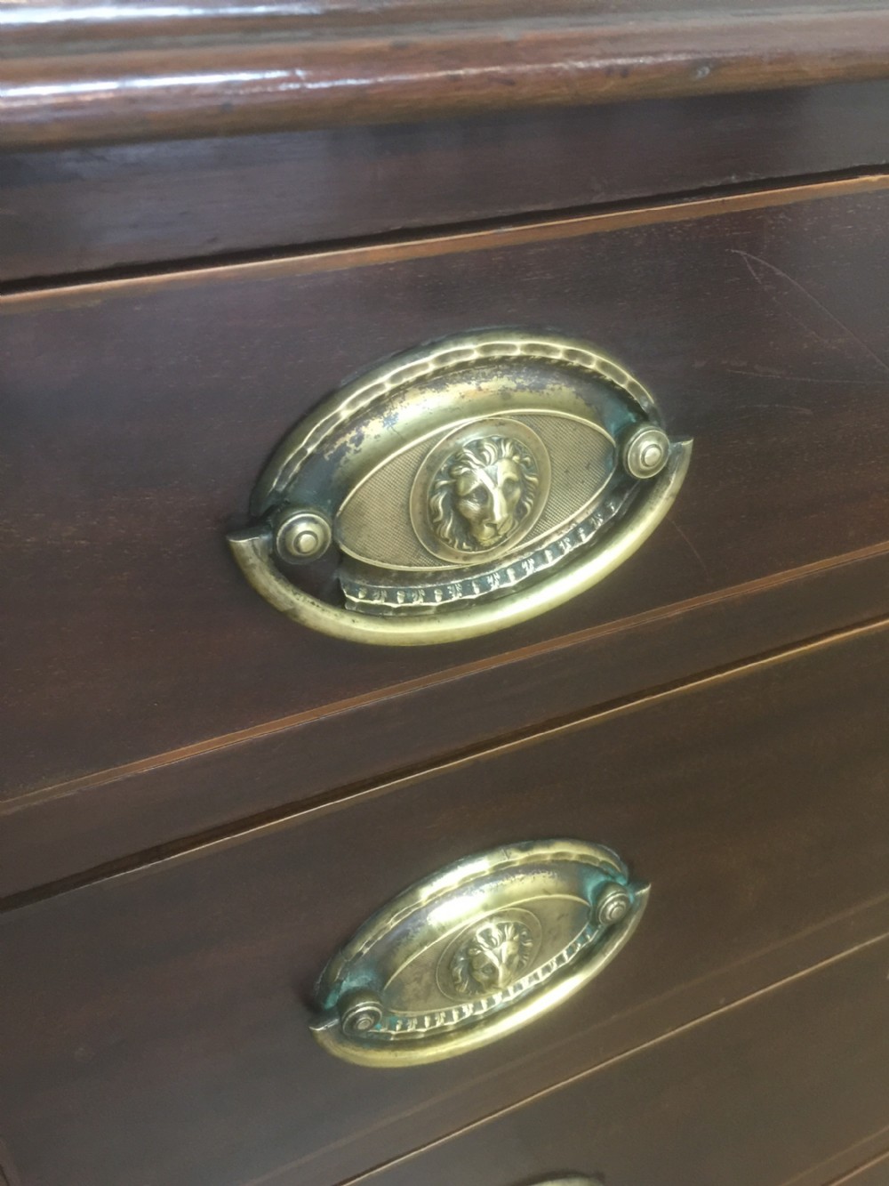 Small nineteenth century Mahogany chest of drawers  View XIII