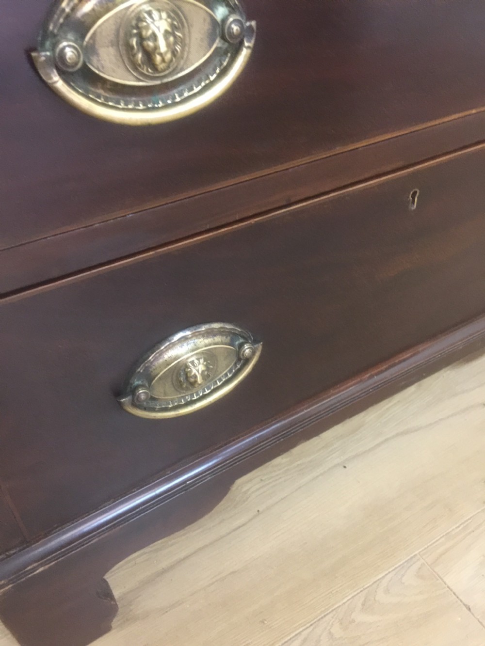 Small nineteenth century Mahogany chest of drawers  View XX