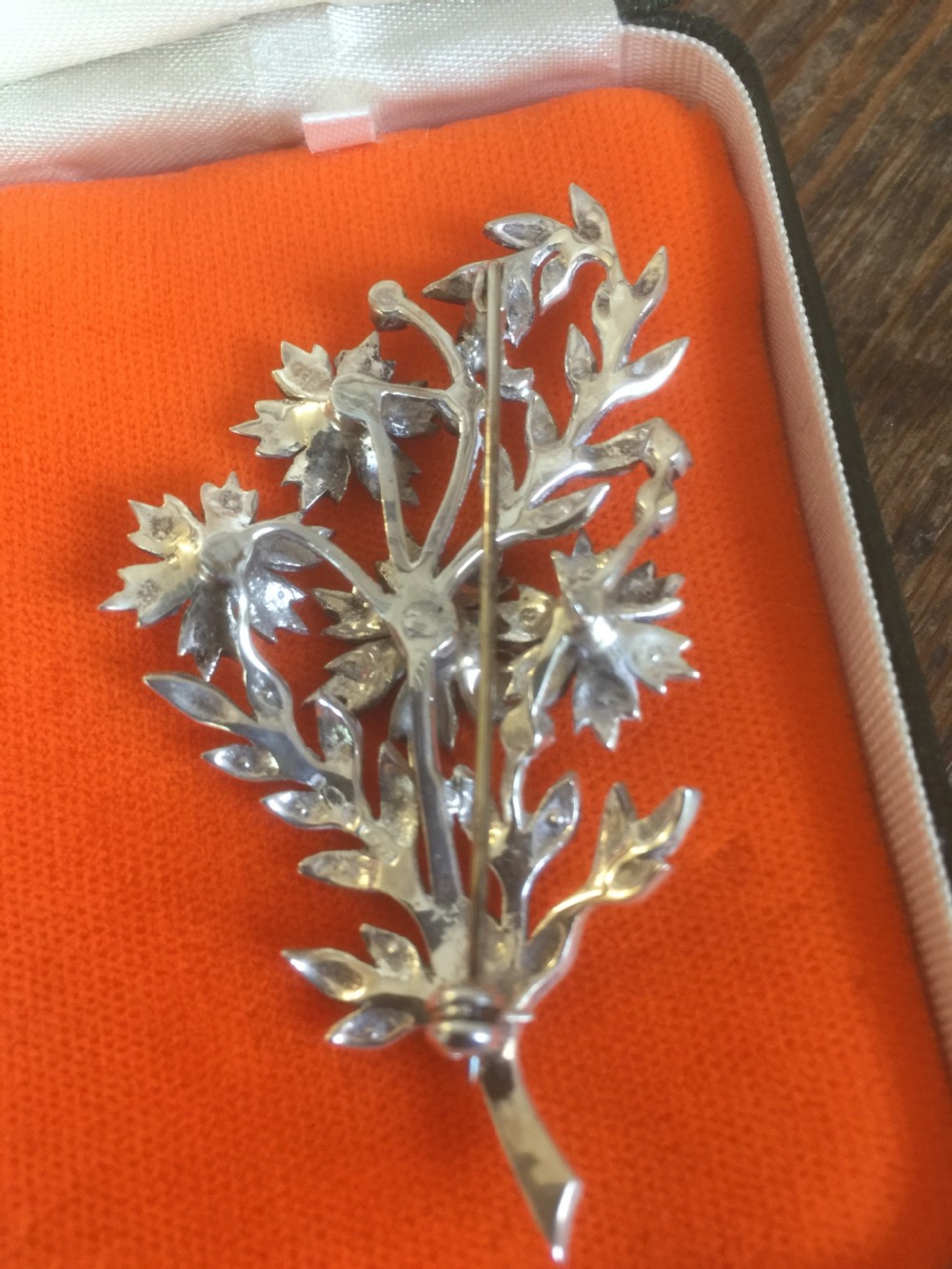 Hallmarked silver and marcasite brooch.  View IV