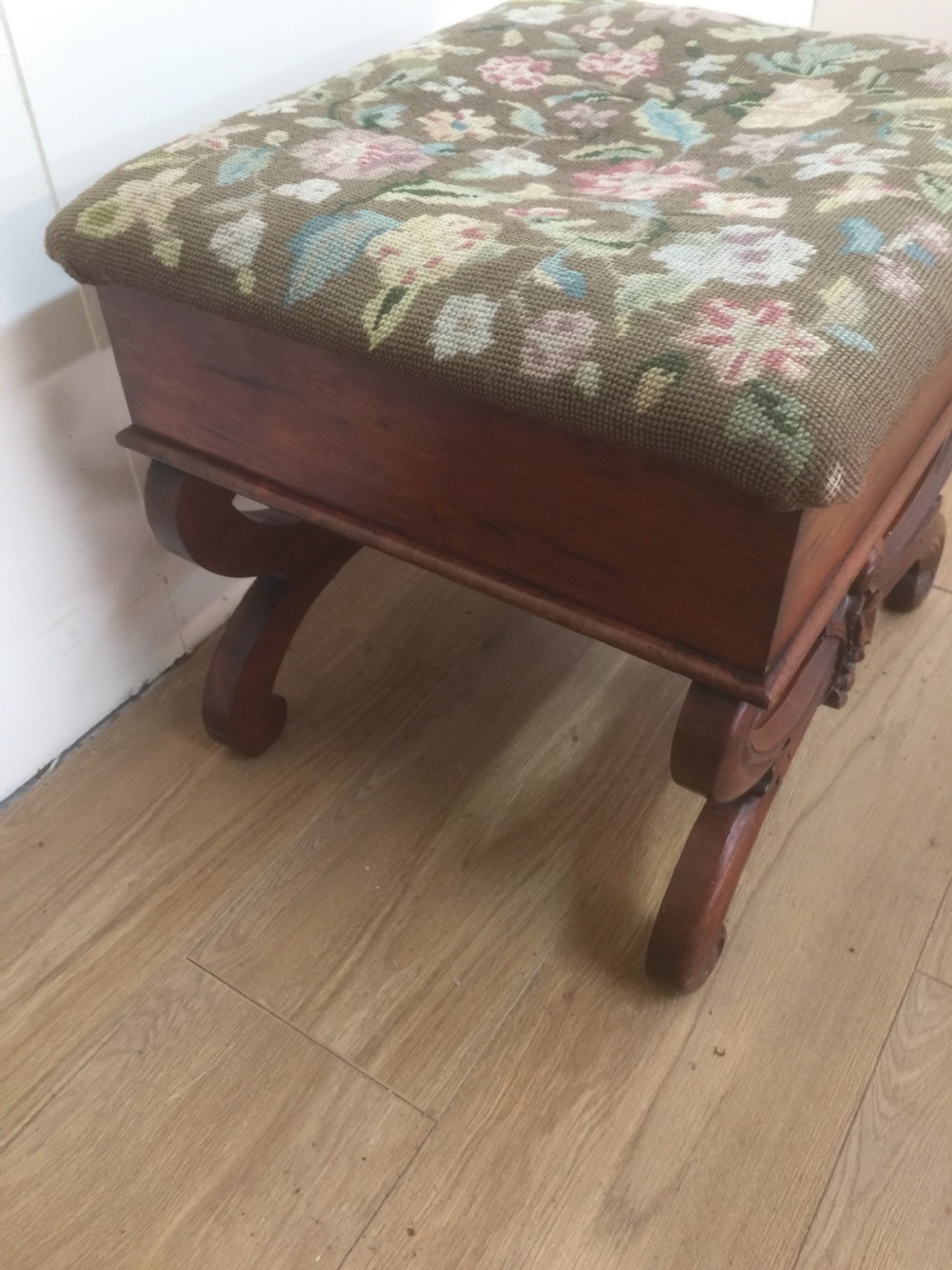 Nineteenth century Mahogany  x framed stool  View III