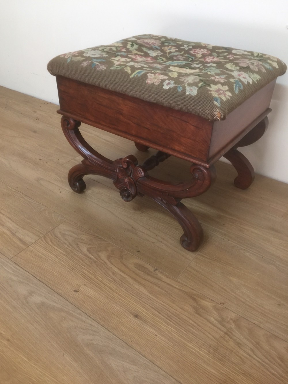 Nineteenth century Mahogany  x framed stool  View V