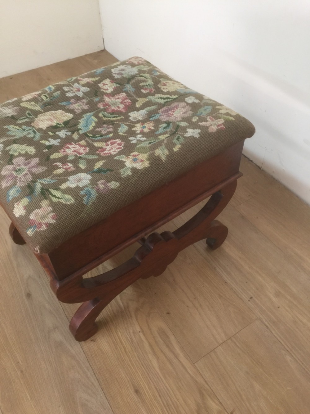 Nineteenth century Mahogany  x framed stool  View VII
