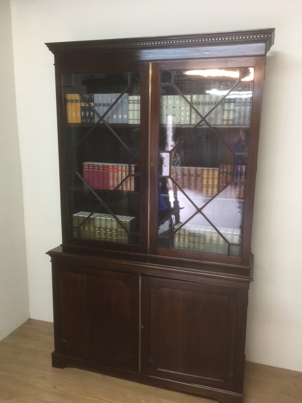 Mahogany nineteenth century library bookcase 